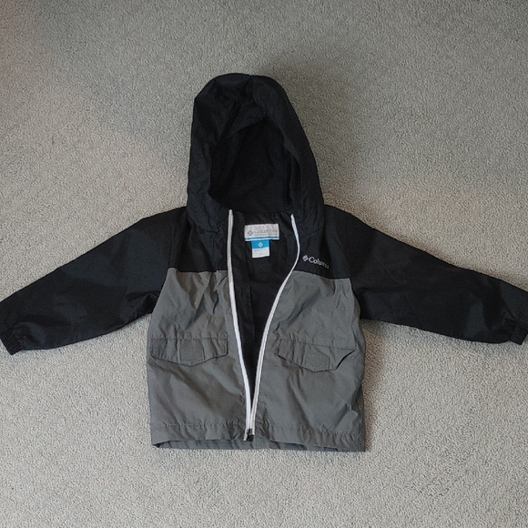 Columbia Other - Columbia Black and Gray Kids Hooded Windbreaker Rain Jacket 3t